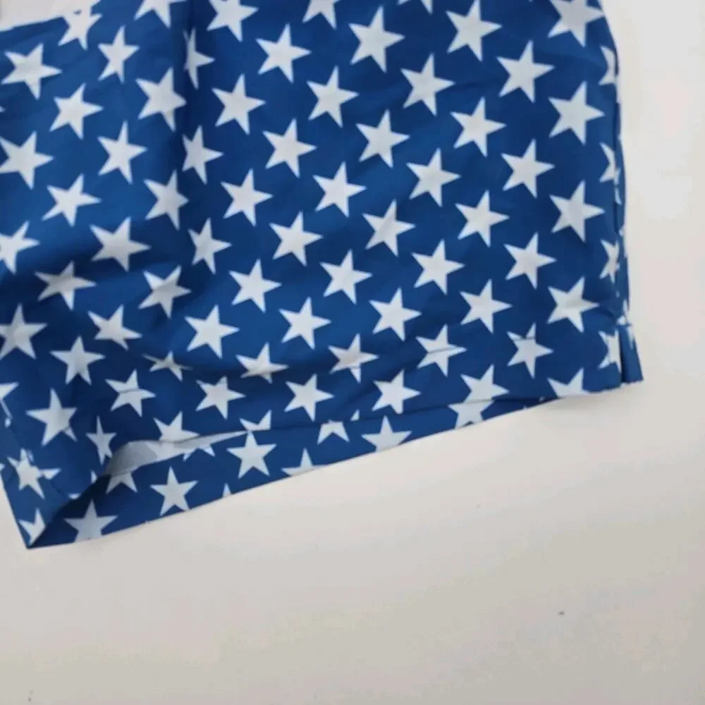 Chubbies Swim Trunks Men Small 5.5 Inch Blue Pump Flag 4th July Shorts Liner